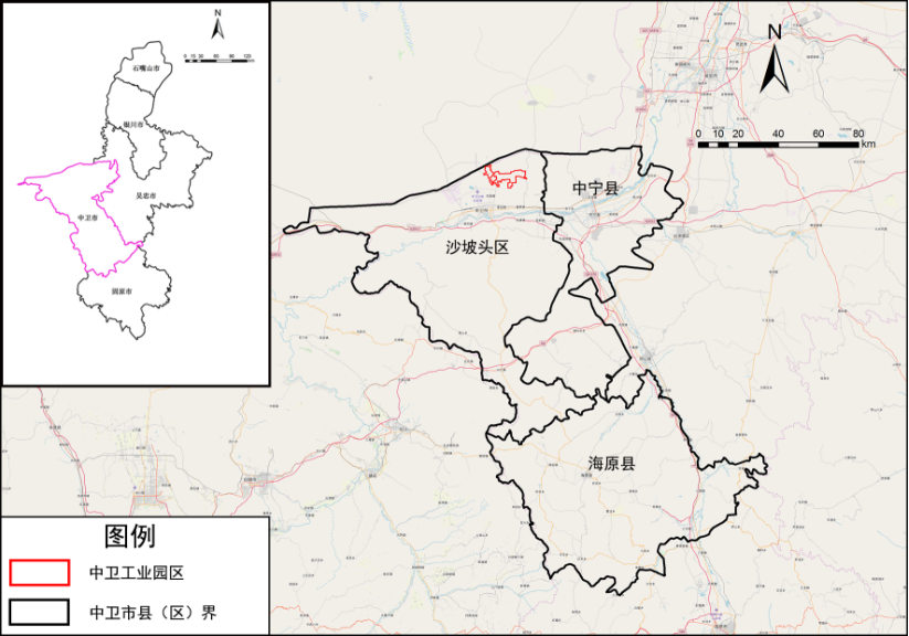 新闻中心 通知公告园区占地50km 2,园区区域位置见下图,中卫工业园区